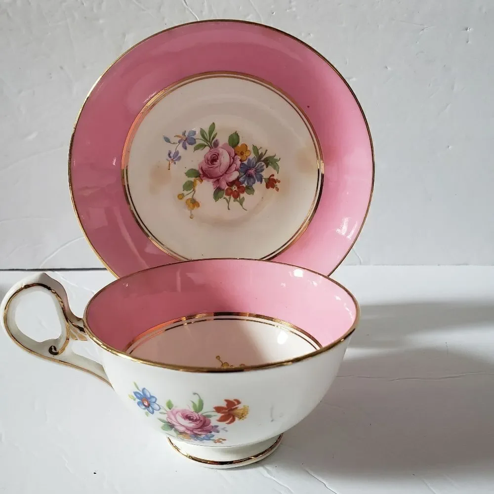Sampson Smith Old Royal Bone China Cup & Saucer